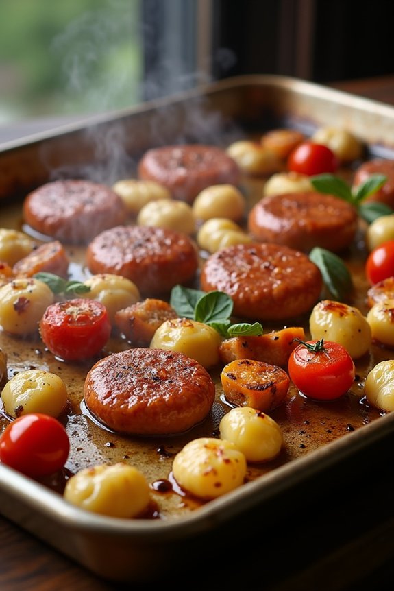 one pan sausage gnocchi bake