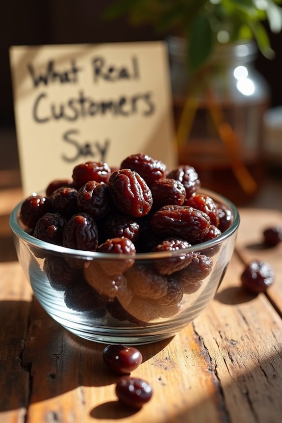 real customers praise tierra farm raisins