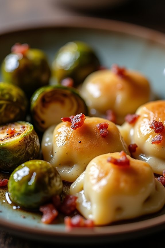7 Best Side Dishes to Serve With Perogies for Dinner 2 roasted brussels sprouts with bacon