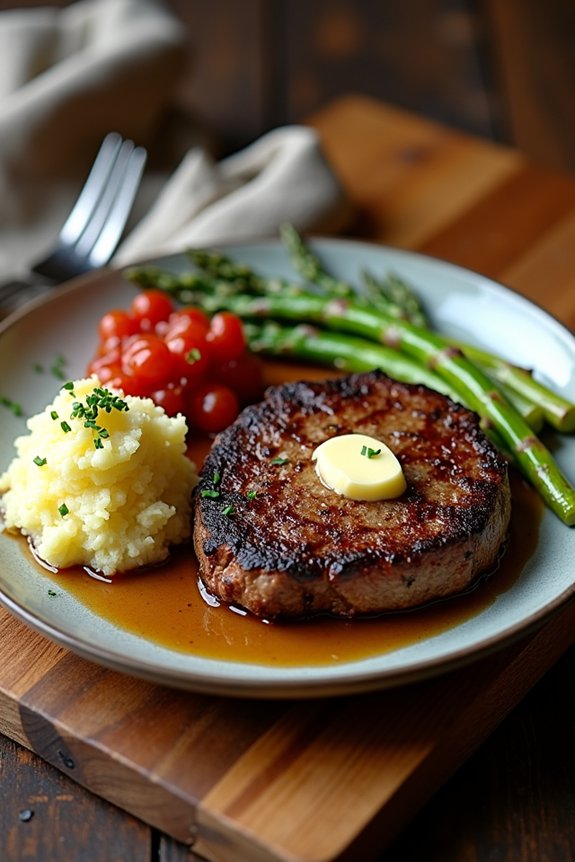 steak plate complementary textures