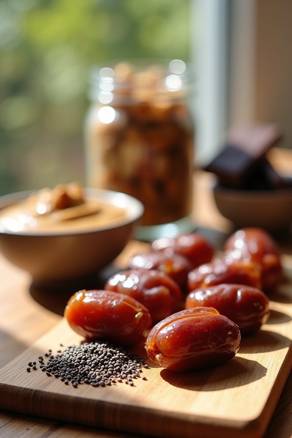 store bought and homemade vegan date snacks
