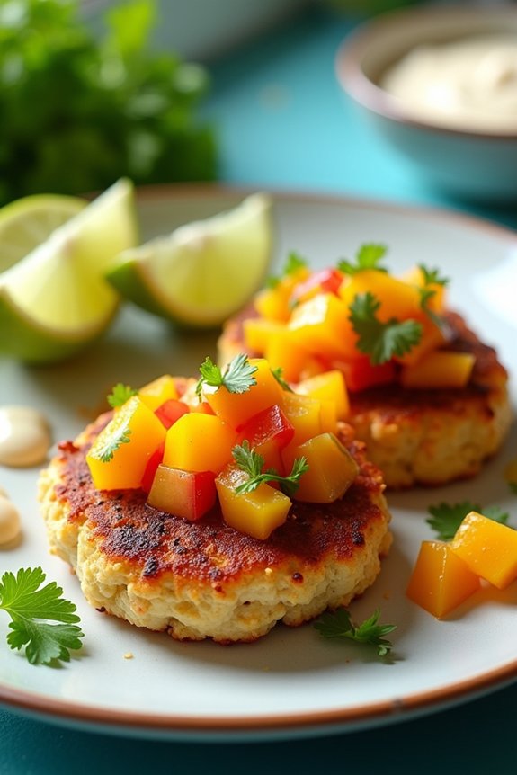 tropical mango habanero elevate crab cakes