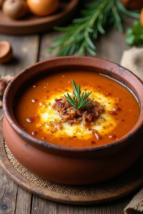 vegan french onion soup simmered