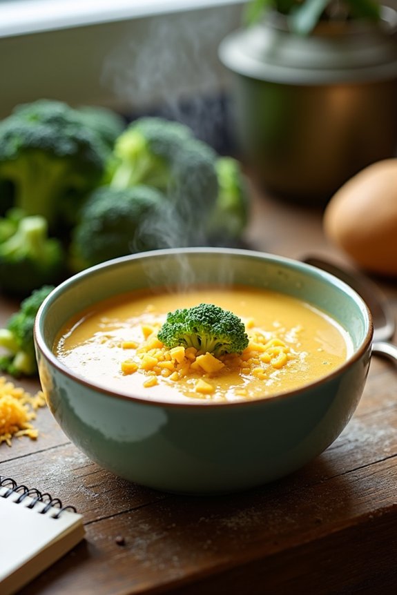 vegetarian broccoli cheddar soup copycat