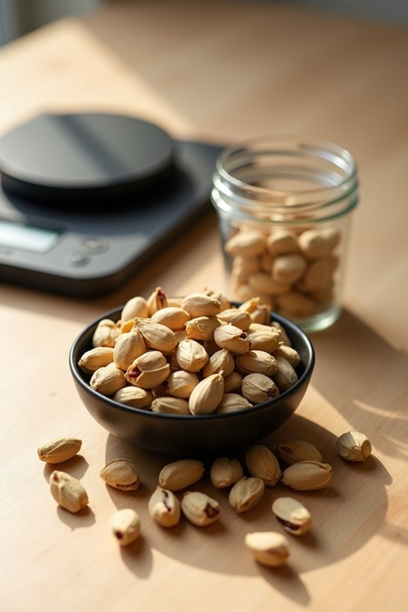 weigh log track pistachios